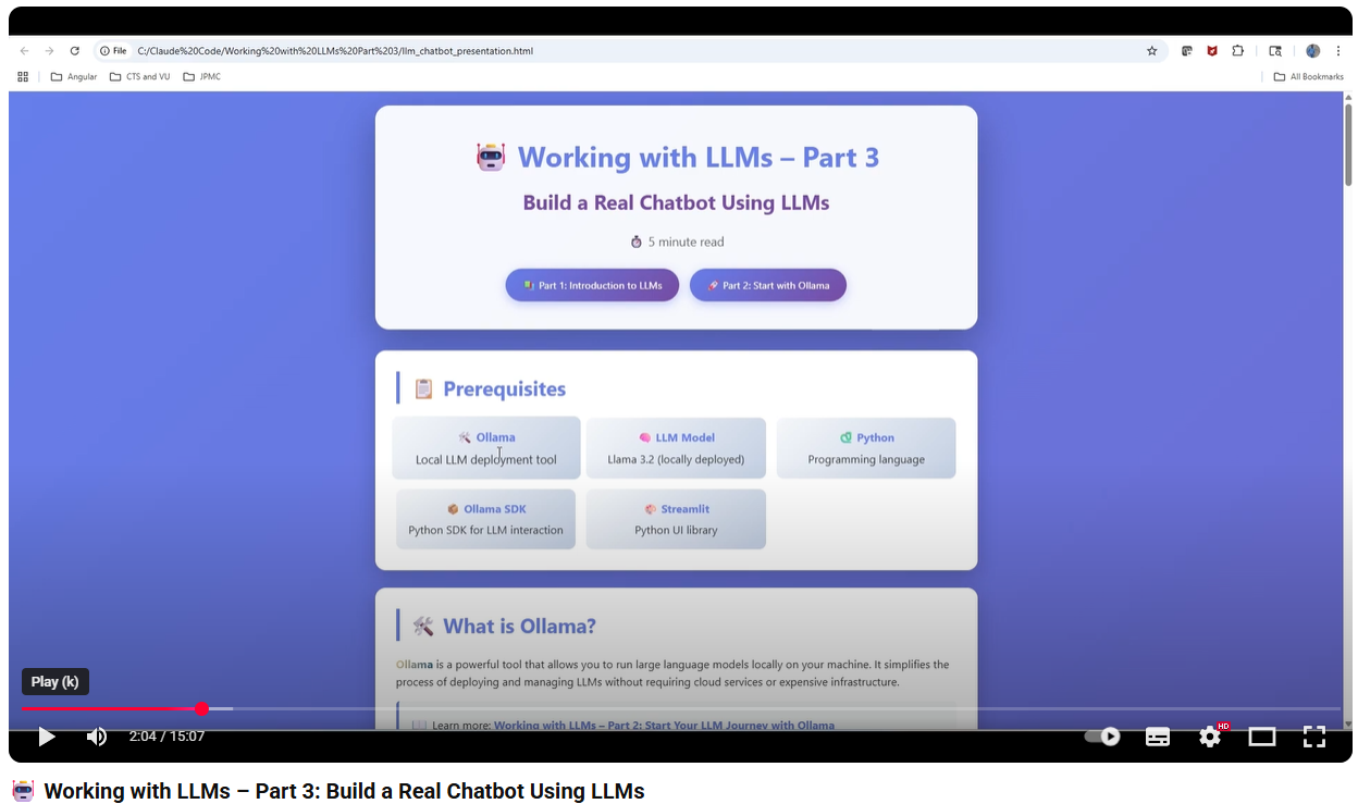 🤖 Working with LLMs – Part 3: Build a Real Chatbot Using LLMs
