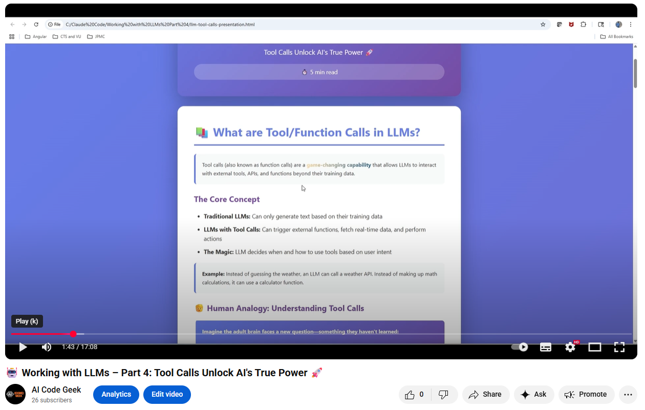 🤖 Working with LLMs – Part 4: Tool Calls Unlock AI's True Power 🚀